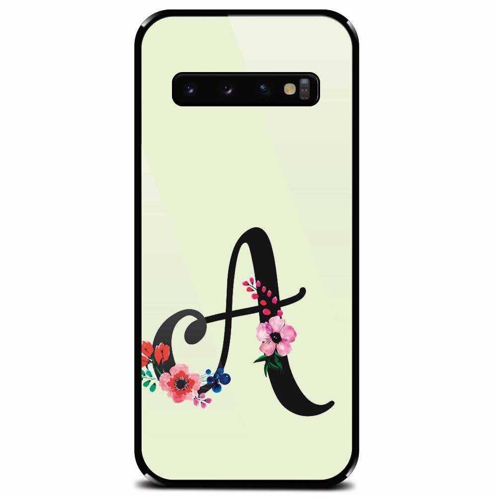 Husa din sticla securizata pentru Samsung Galaxy S10, Litera A