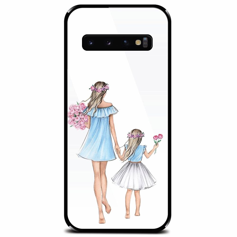 Husa din sticla securizata pentru Samsung Galaxy S10 Plus, Mom's Princess