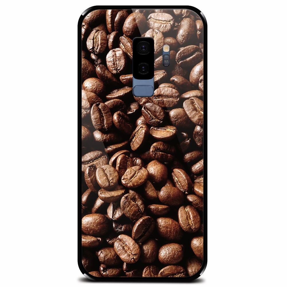 Husa din sticla securizata pentru Samsung Galaxy S9 Plus, Coffee Beans