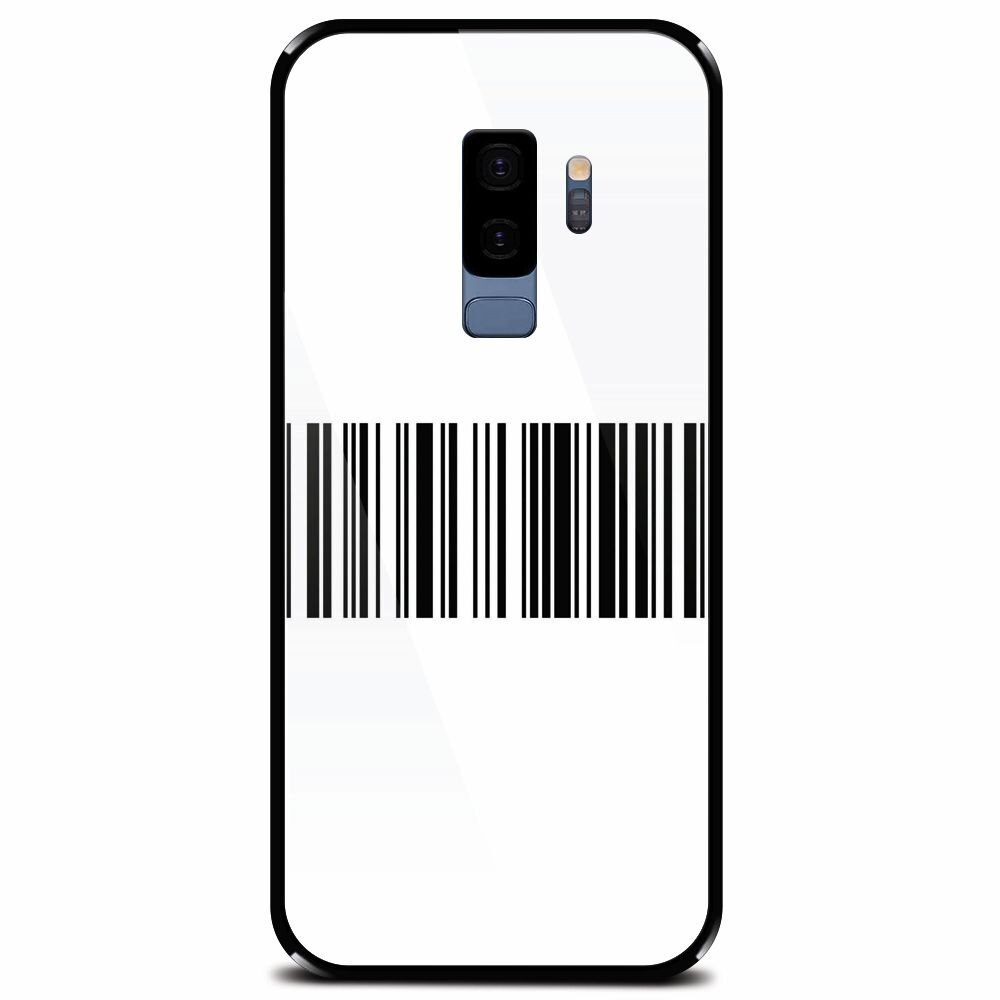 Husa din sticla securizata pentru Samsung Galaxy S9 Plus, Bar Code