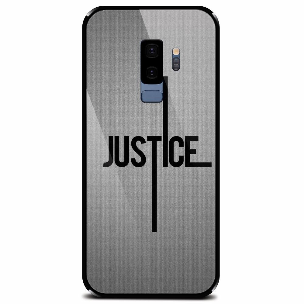 Husa din sticla securizata pentru Samsung Galaxy S9 Plus, Amir Justice Minimalistic Nubheebuccus Text