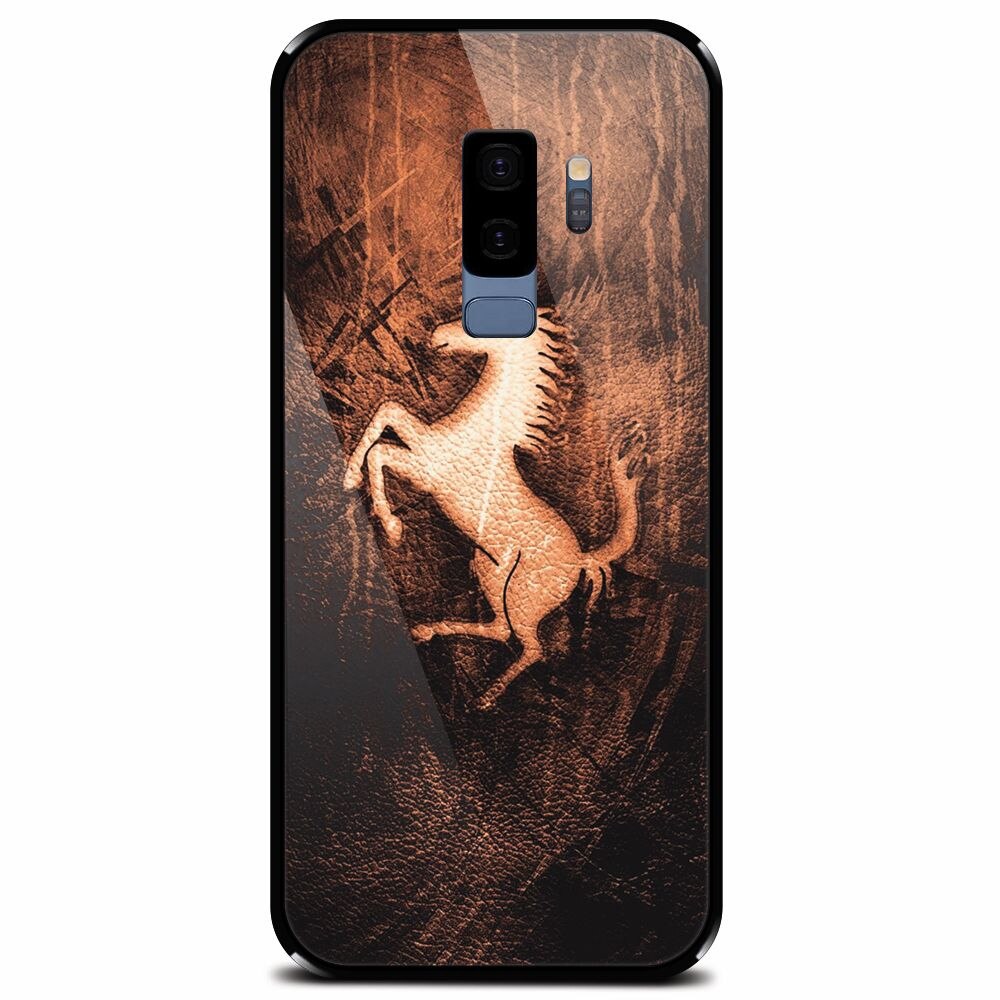 Husa din sticla securizata pentru Samsung Galaxy S9 Plus, Amazing Horse