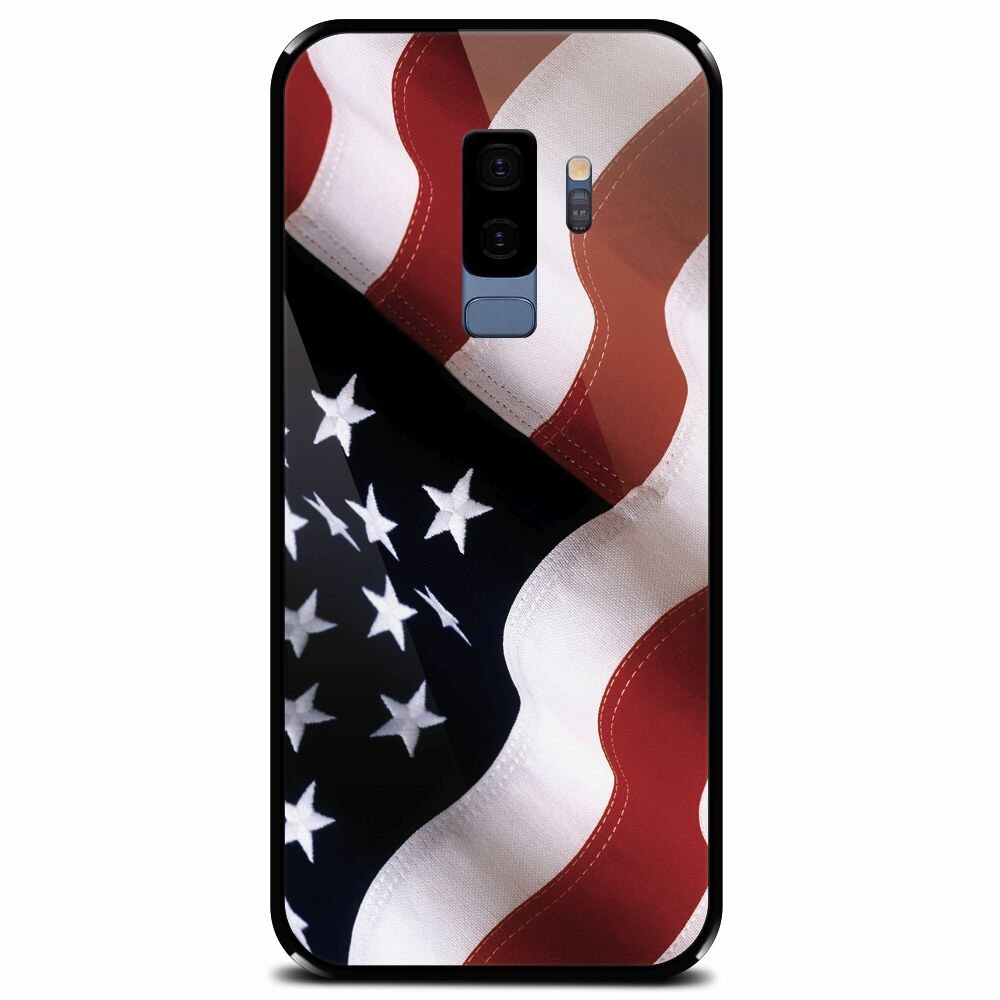 Husa din sticla securizata pentru Samsung Galaxy S9 Plus, American