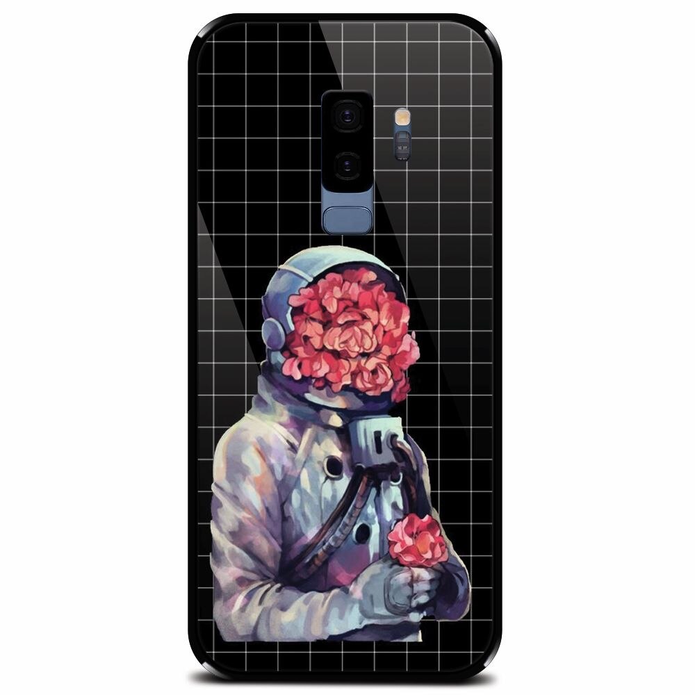 Husa din sticla securizata pentru Samsung Galaxy S9 Plus, Astronaut Love