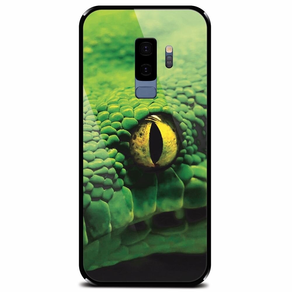 Husa din sticla securizata pentru Samsung Galaxy S9 Plus, Animal Eye