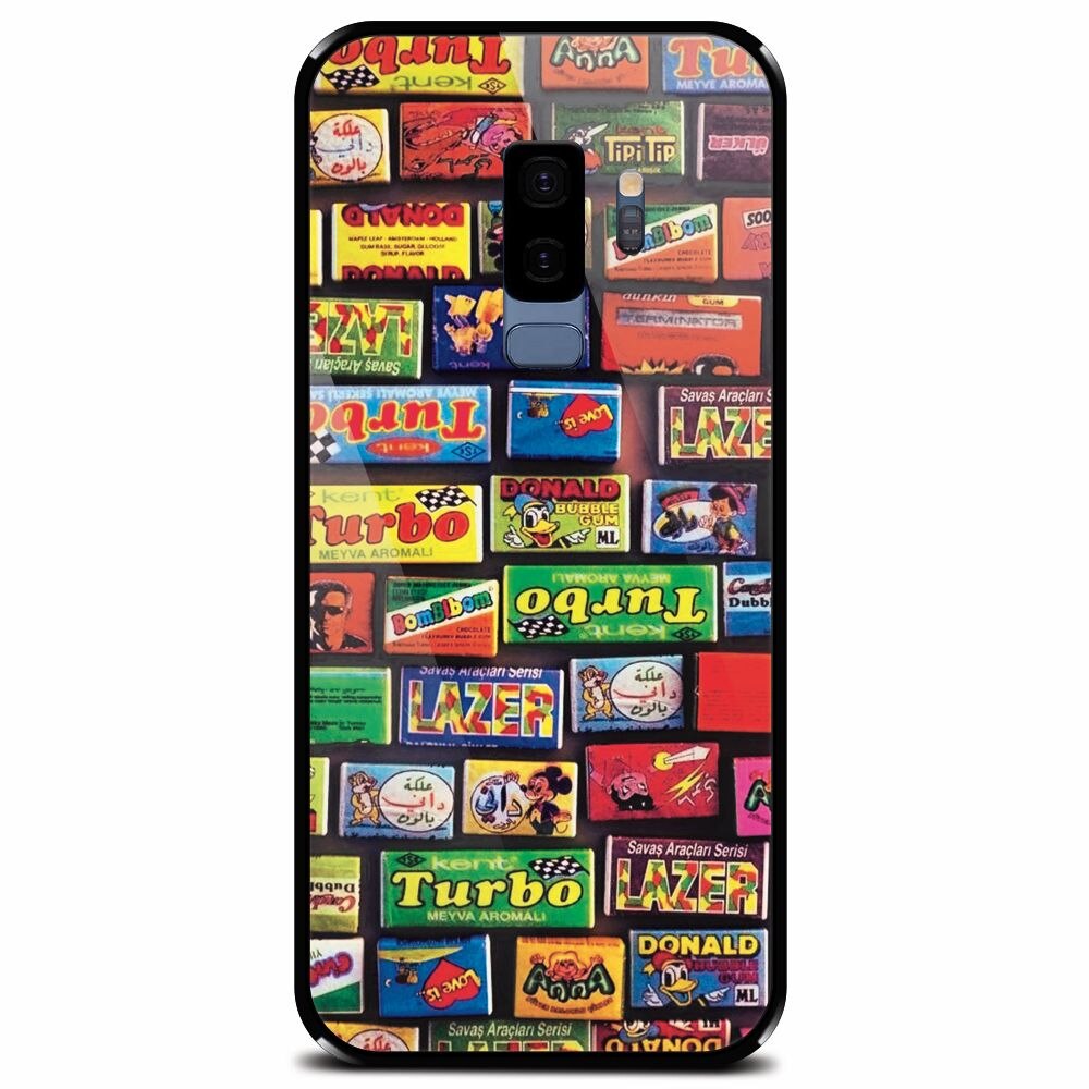 Husa din sticla securizata pentru Samsung Galaxy S9 Plus, Chewing Gum Turbo