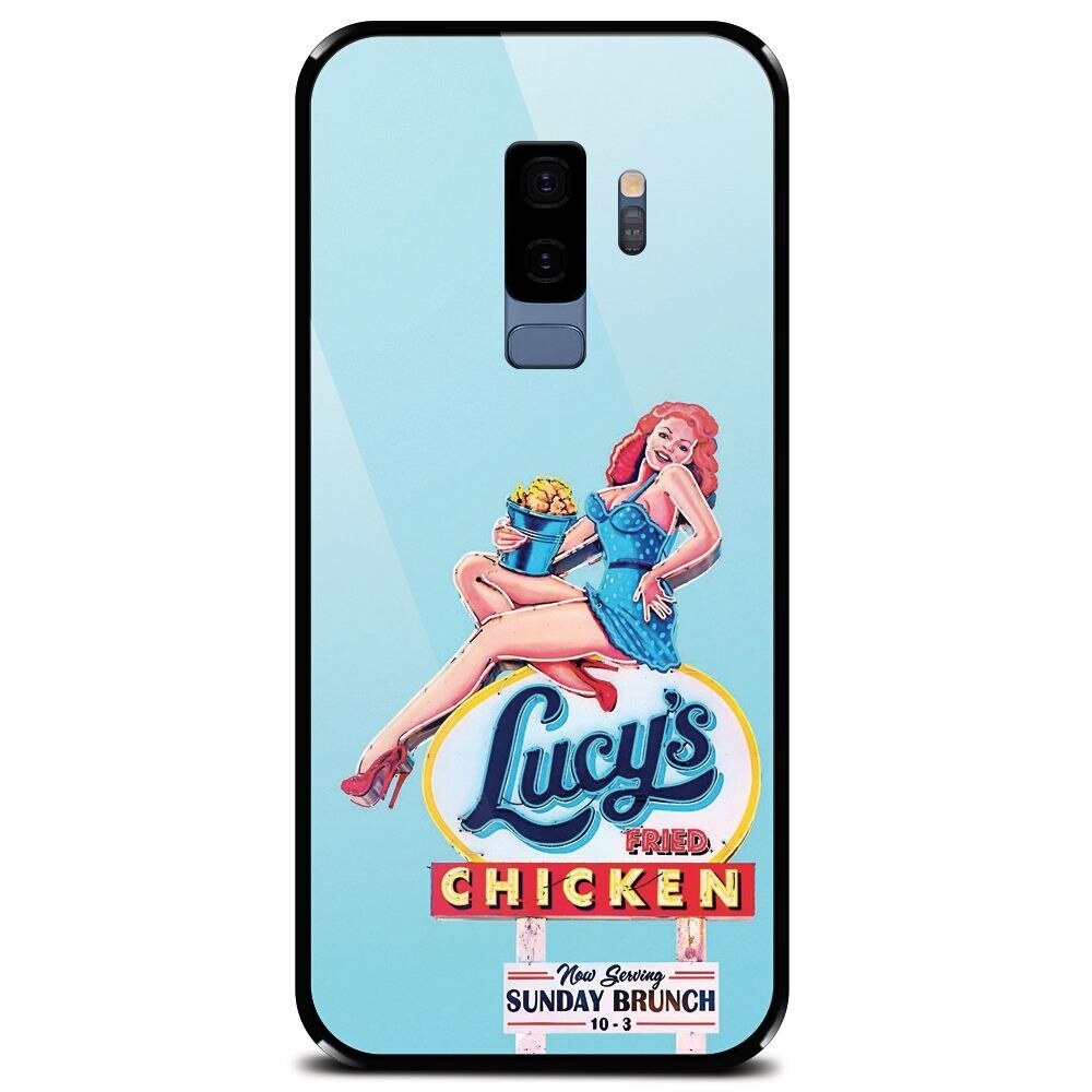 Husa din sticla securizata pentru Samsung Galaxy S9 Plus, American Vintage Restaurant Sign