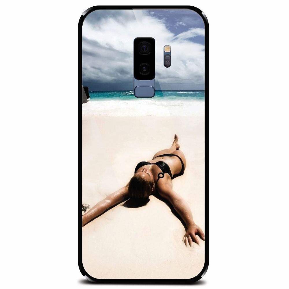 Husa din sticla securizata pentru Samsung Galaxy S9 Plus, Beach Lounging