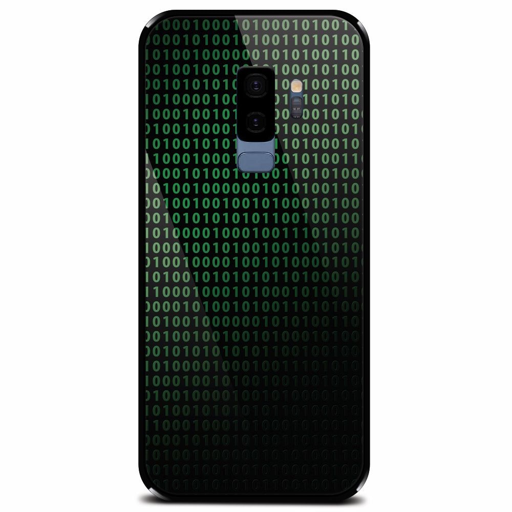 Husa din sticla securizata pentru Samsung Galaxy S9 Plus, Binary Code