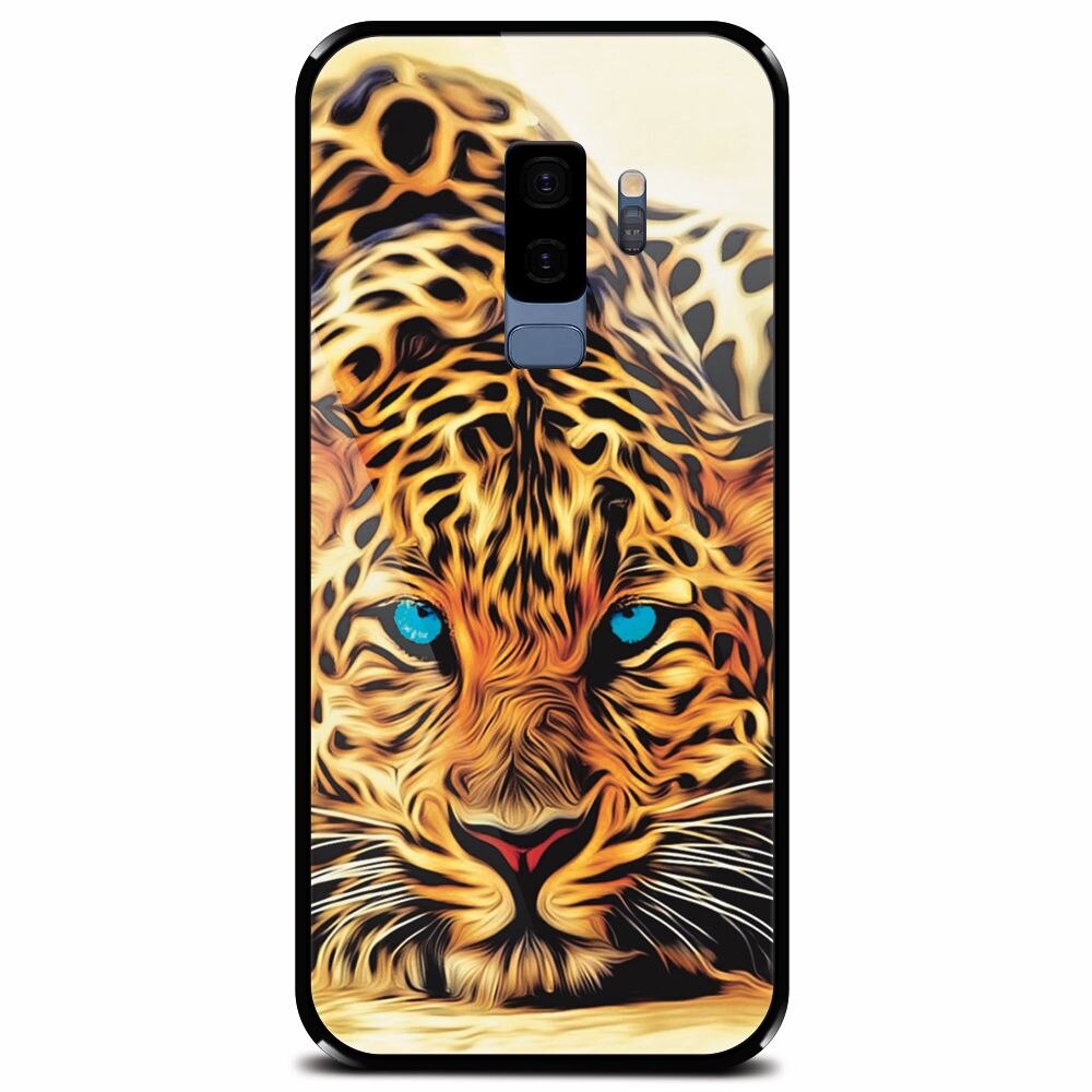 Husa din sticla securizata pentru Samsung Galaxy S9 Plus, Animal Tiger