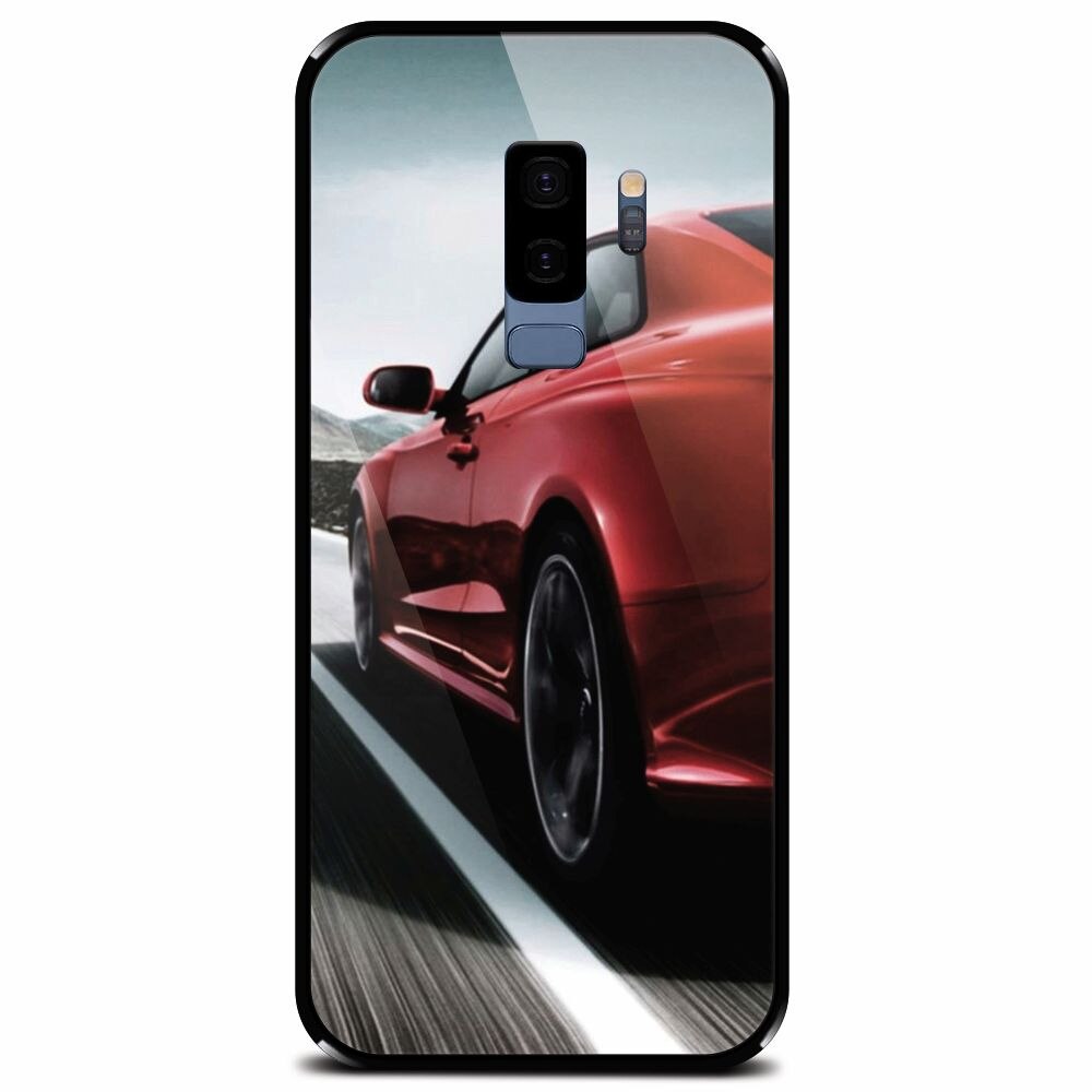 Husa din sticla securizata pentru Samsung Galaxy S9 Plus, Car On Road