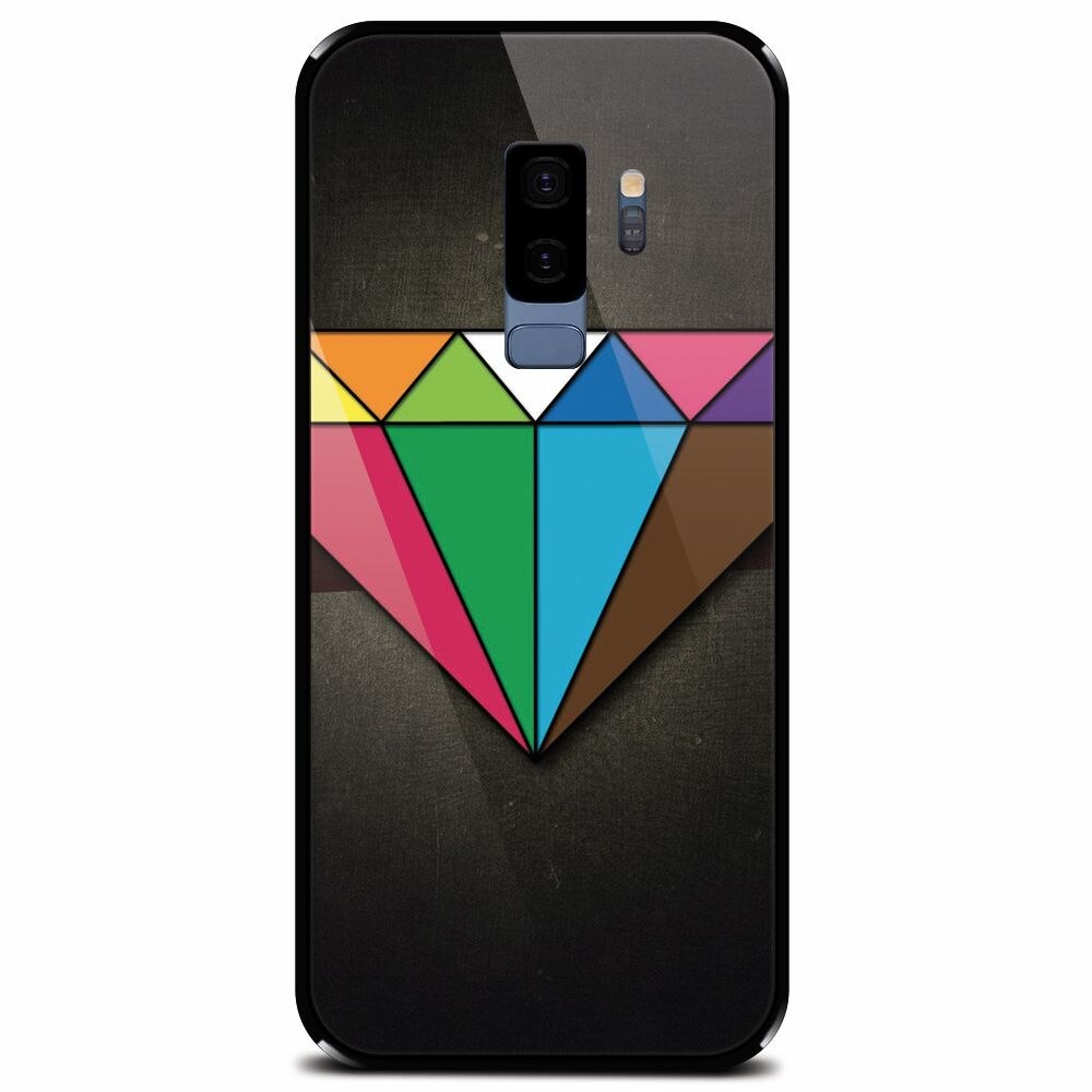 Husa din sticla securizata pentru Samsung Galaxy S9 Plus, Colorful Diamond