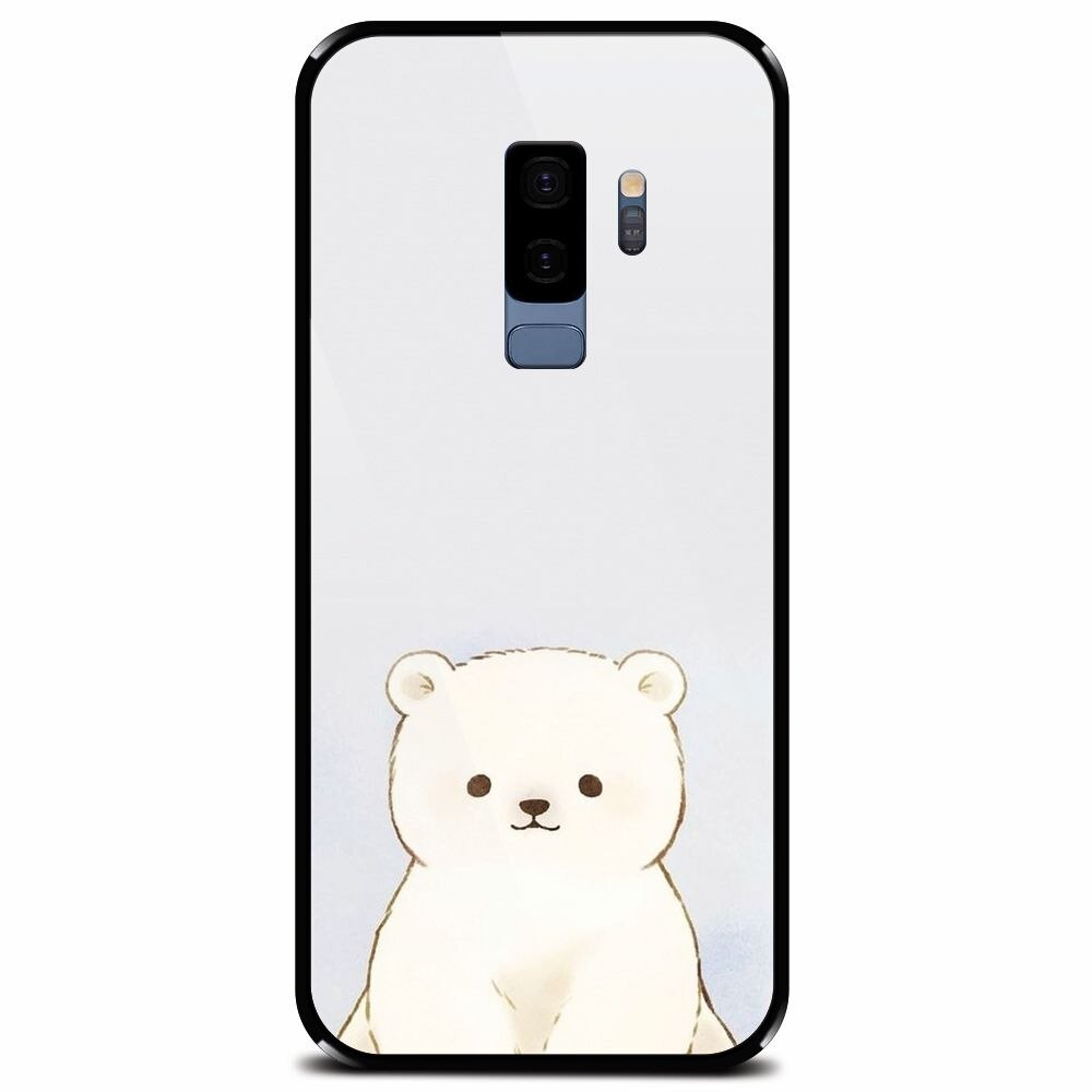 Husa din sticla securizata pentru Samsung Galaxy S9 Plus, Bear