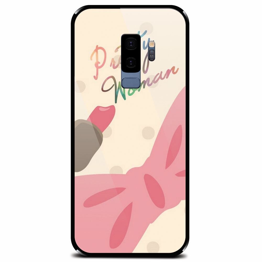 Husa din sticla securizata pentru Samsung Galaxy S9 Plus, Cute Girly