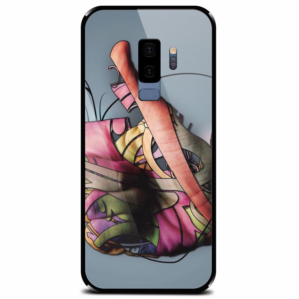 Husa din sticla securizata pentru Samsung Galaxy S9 Plus, Beautiful Hand Art