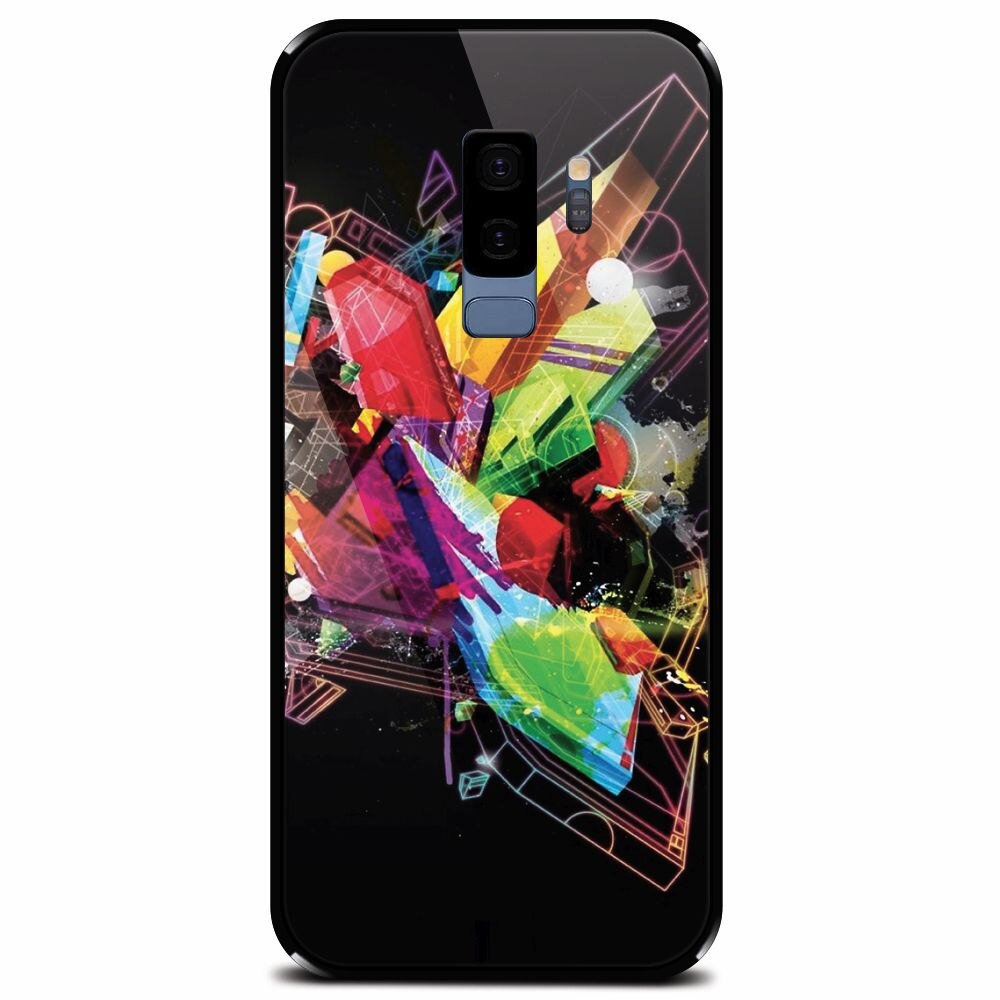 Husa din sticla securizata pentru Samsung Galaxy S9 Plus, Abstract Shape