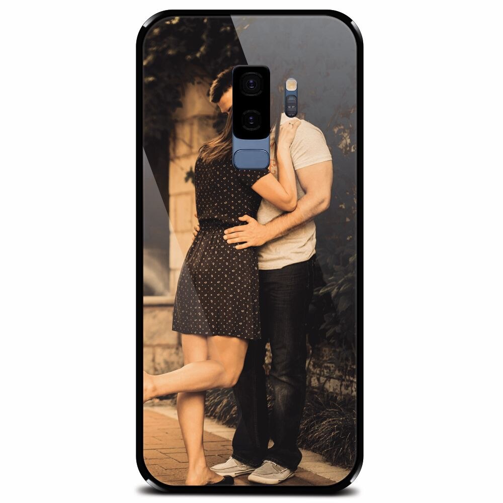 Husa din sticla securizata pentru Samsung Galaxy S9 Plus, Couple Kiss