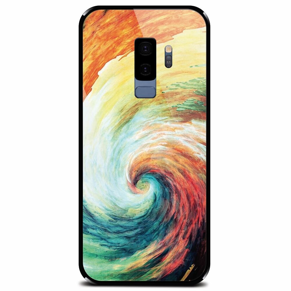 Husa din sticla securizata pentru Samsung Galaxy S9 Plus, Big Wave Painting