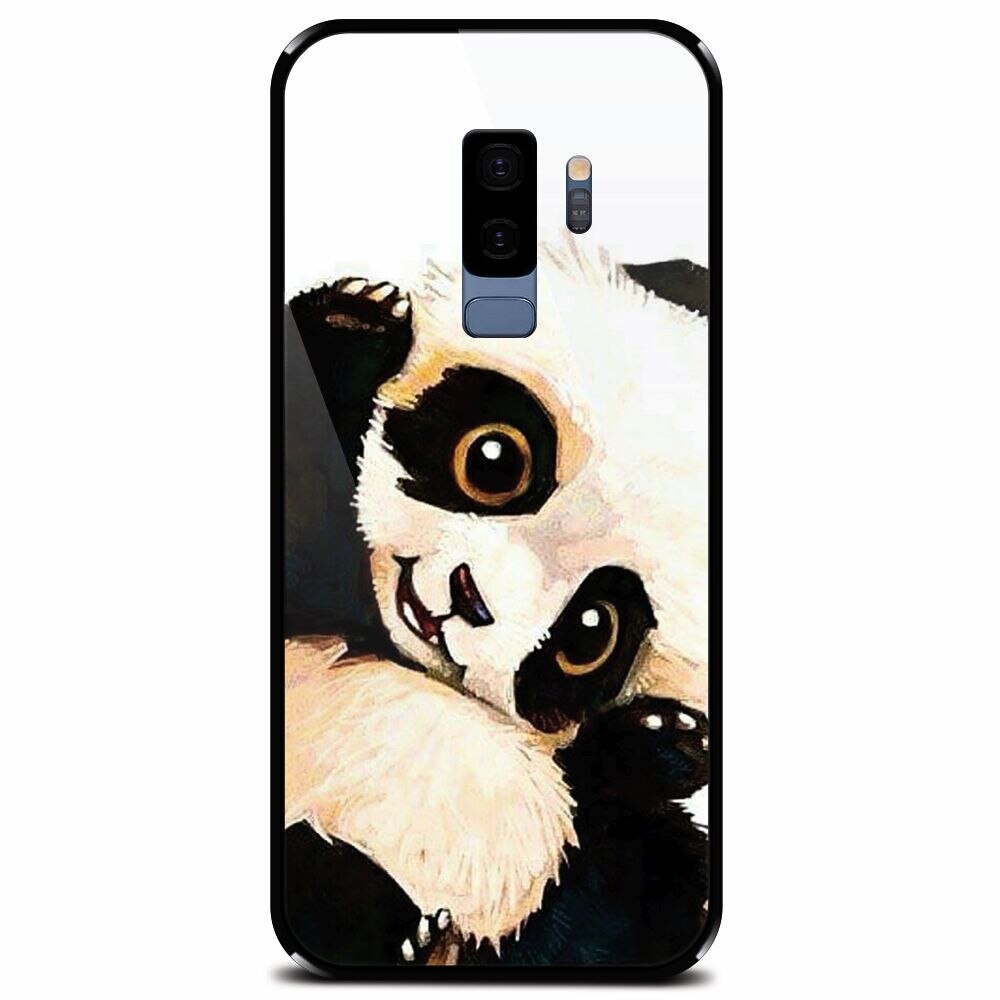 Husa din sticla securizata pentru Samsung Galaxy S9 Plus, Baby Panda 002