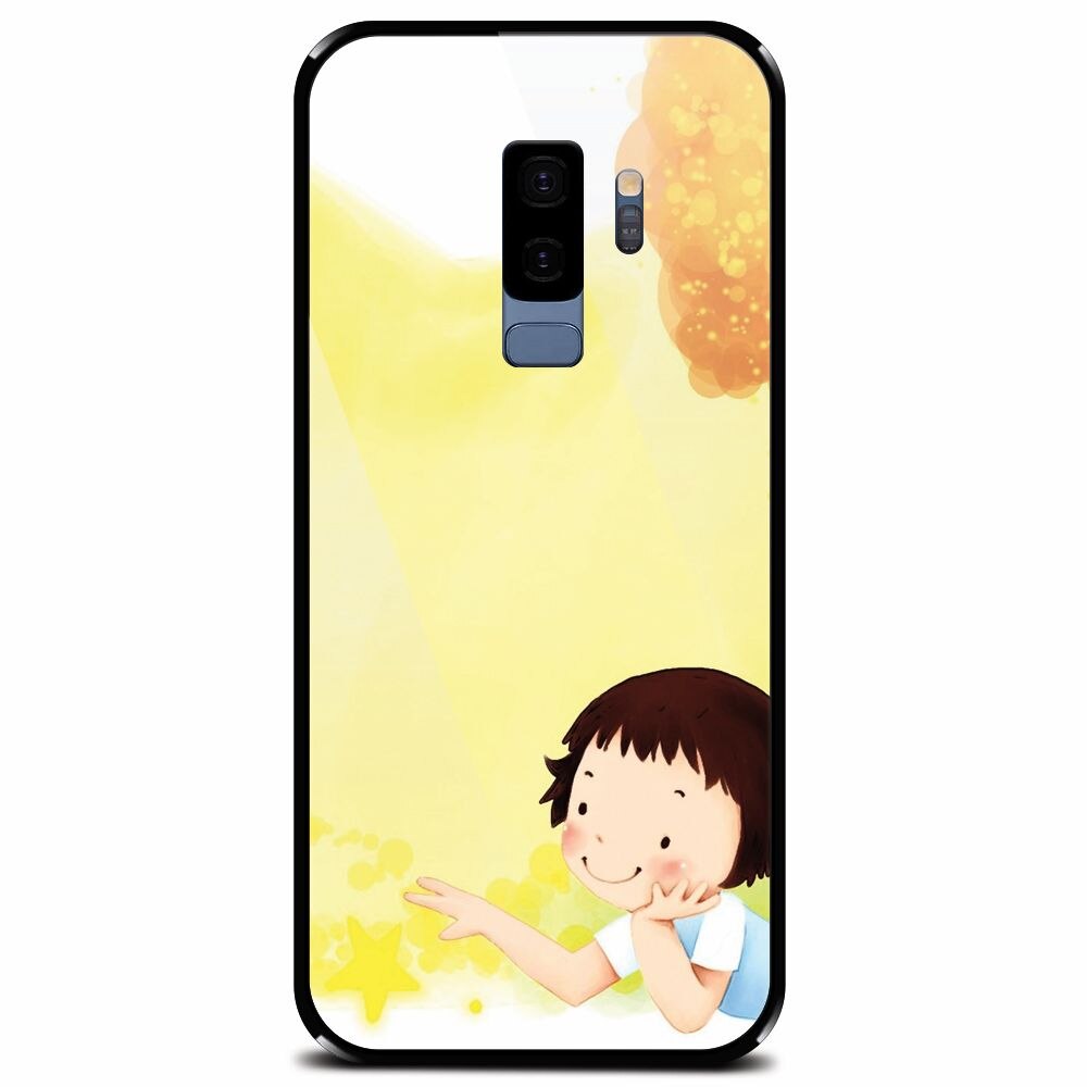 Husa din sticla securizata pentru Samsung Galaxy S9 Plus, Child Autumn Paint Hd