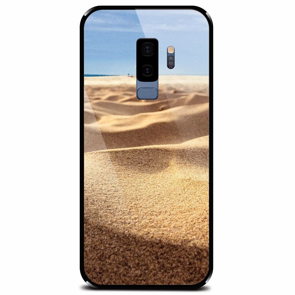 Husa din sticla securizata pentru Samsung Galaxy S9 Plus, Beach Sand Closeup Holiday