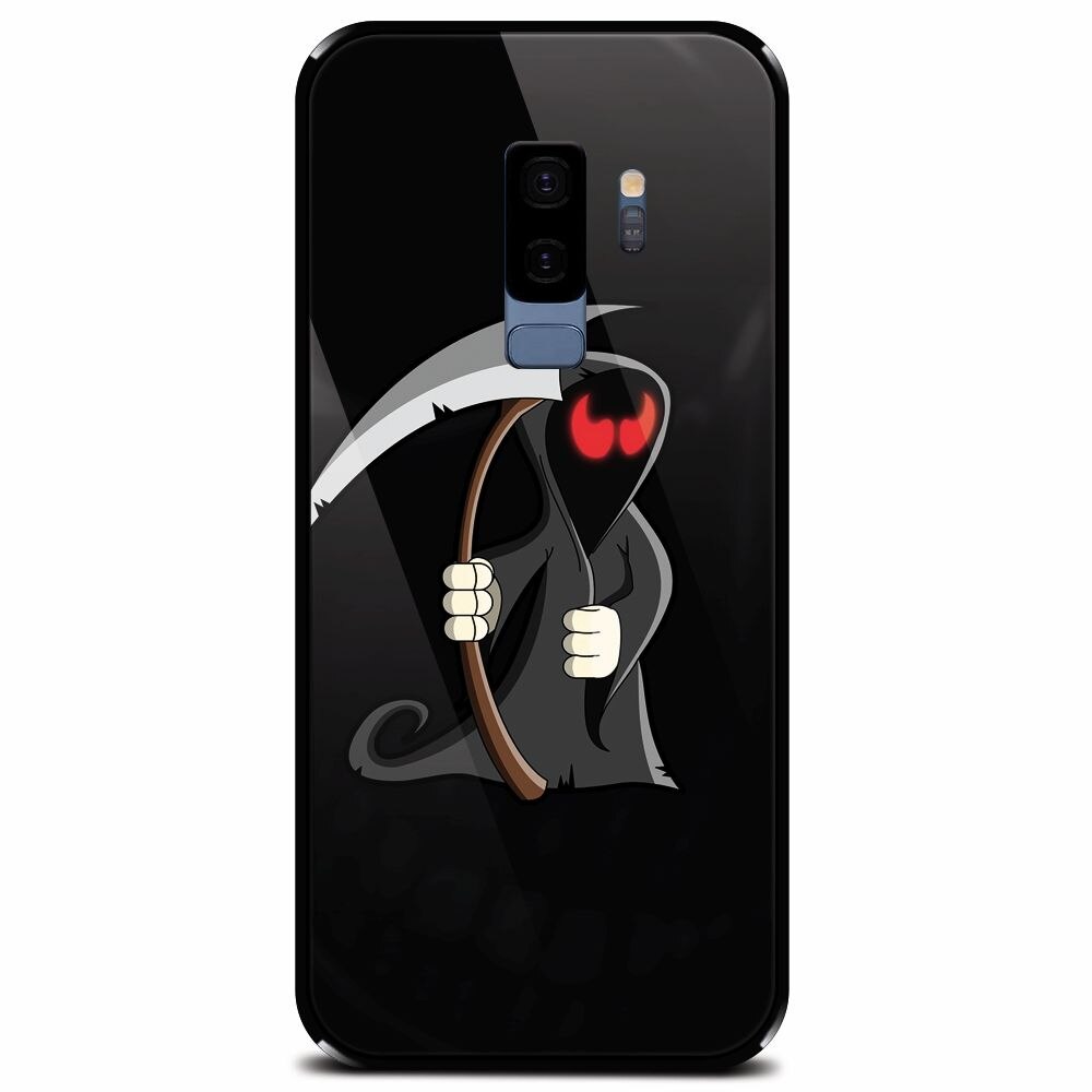 Husa din sticla securizata pentru Samsung Galaxy S9 Plus, Grim Reaper