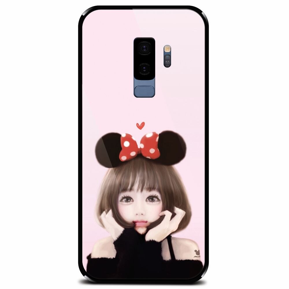 Husa din sticla securizata pentru Samsung Galaxy S9 Plus, Girly 002