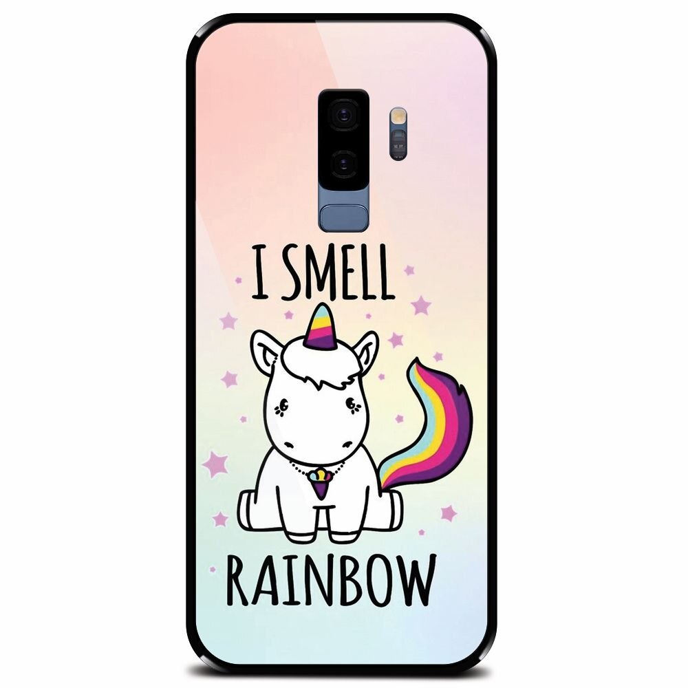 Husa din sticla securizata pentru Samsung Galaxy S9 Plus, I Smell Rainbow