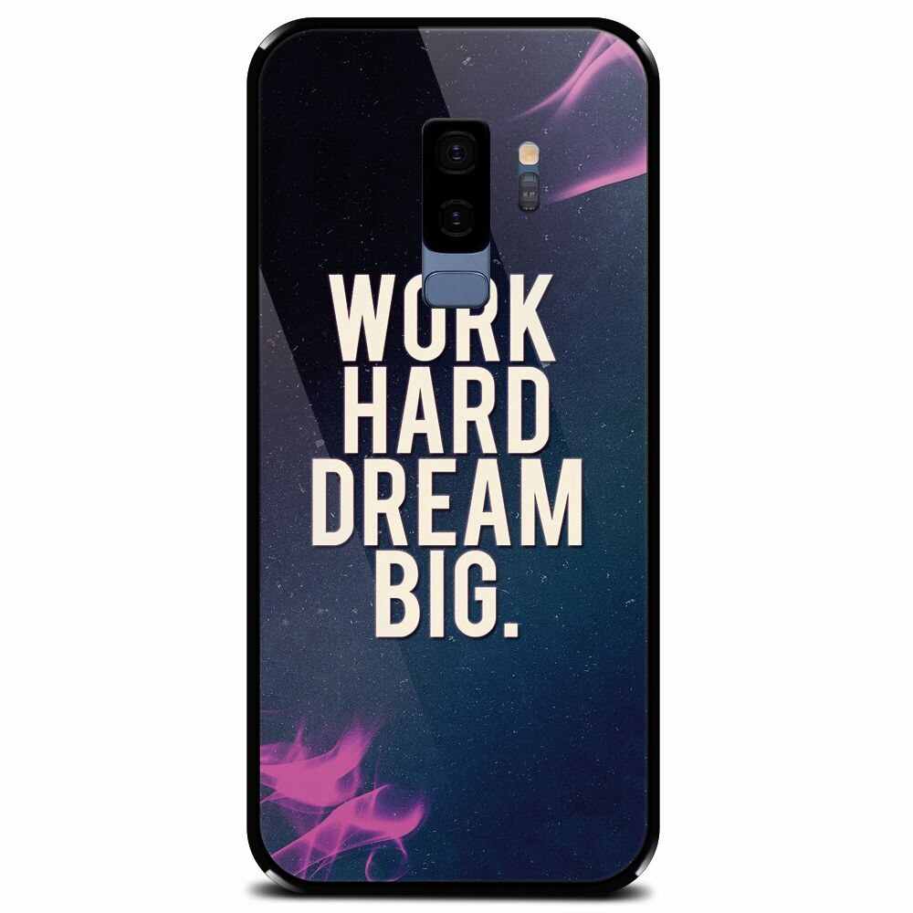 Husa din sticla securizata pentru Samsung Galaxy S9 Plus, Dream Big