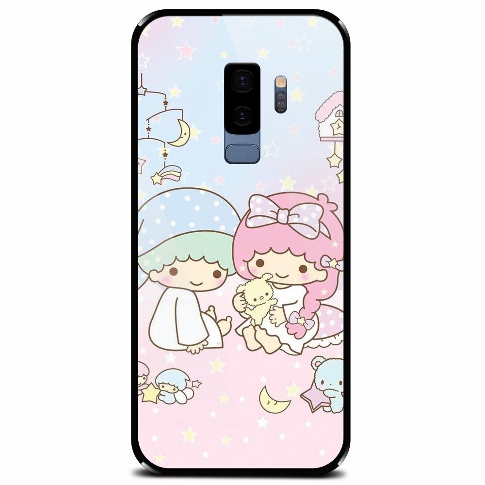 Husa din sticla securizata pentru Samsung Galaxy S9 Plus, Little Twins