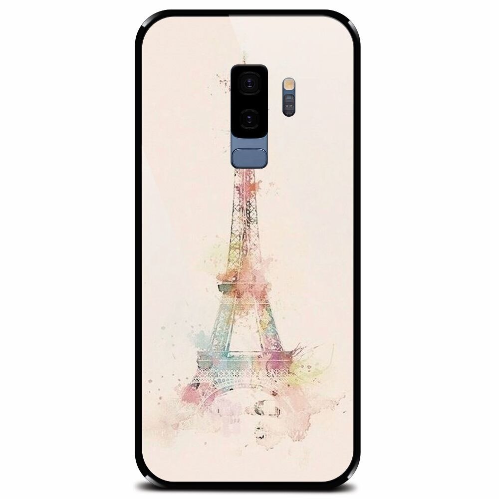 Husa din sticla securizata pentru Samsung Galaxy S9 Plus, Eiffel Tower 001