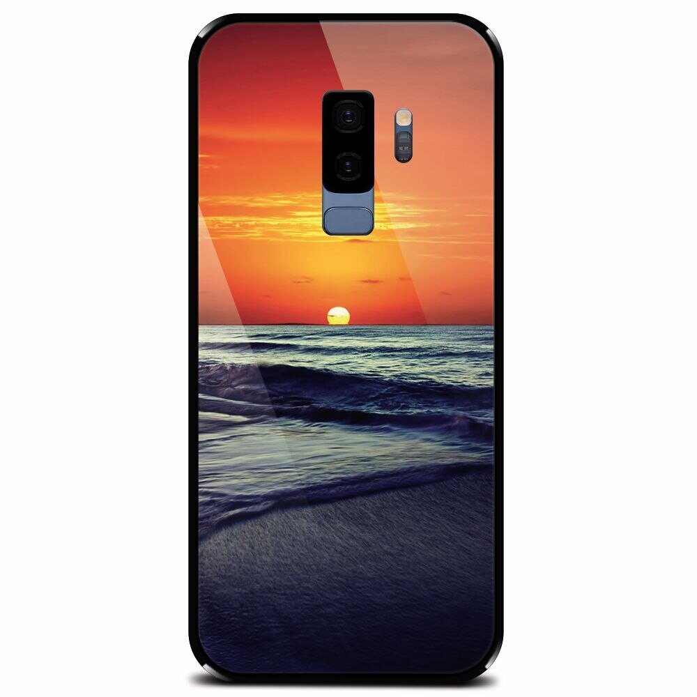 Husa din sticla securizata pentru Samsung Galaxy S9 Plus, Ocean Sunset