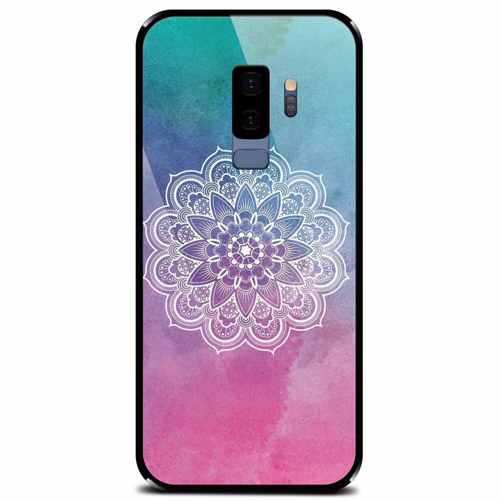 Husa din sticla securizata pentru Samsung Galaxy S9 Plus, Mandala