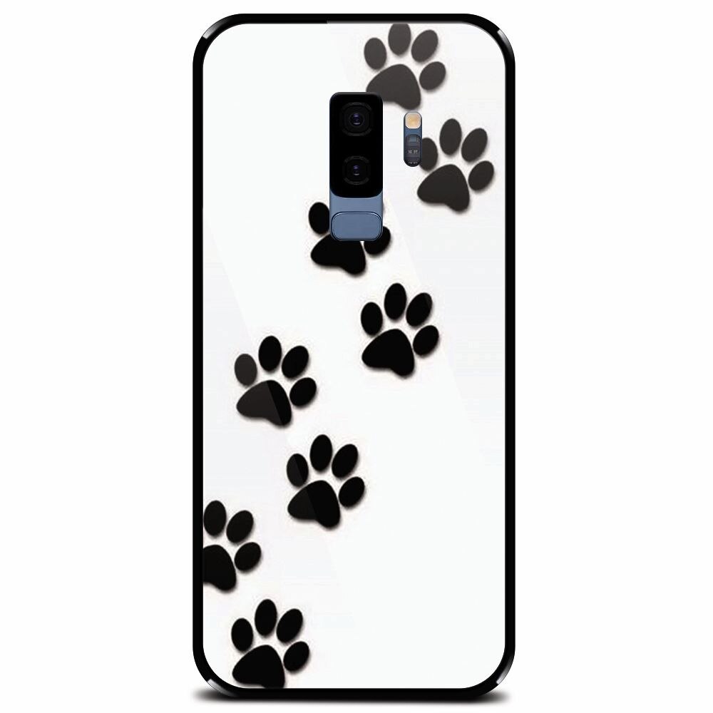 Husa din sticla securizata pentru Samsung Galaxy S9 Plus, Dog Mark