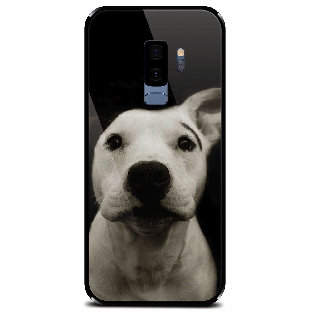 Husa din sticla securizata pentru Samsung Galaxy S9 Plus, Funny Dog