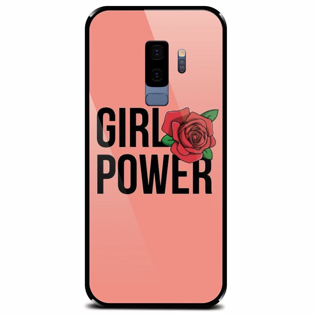 Husa din sticla securizata pentru Samsung Galaxy S9 Plus, Girl Power 2
