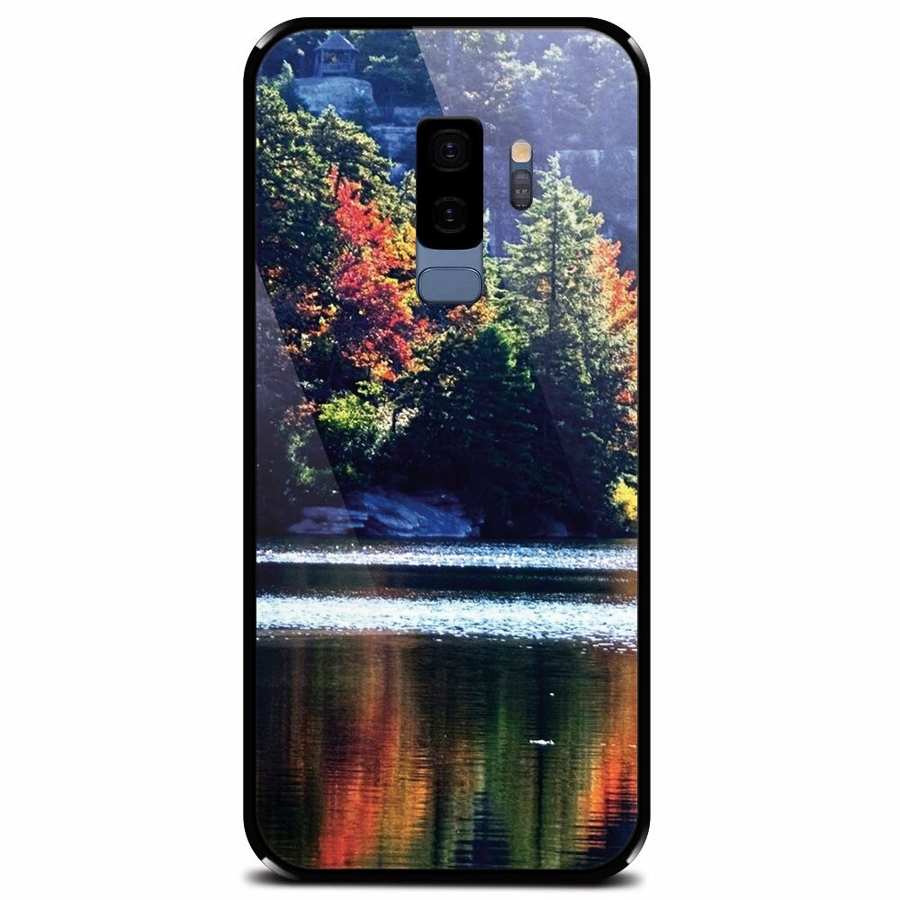 Husa din sticla securizata pentru Samsung Galaxy S9 Plus, Lake Minnewaska Autumn