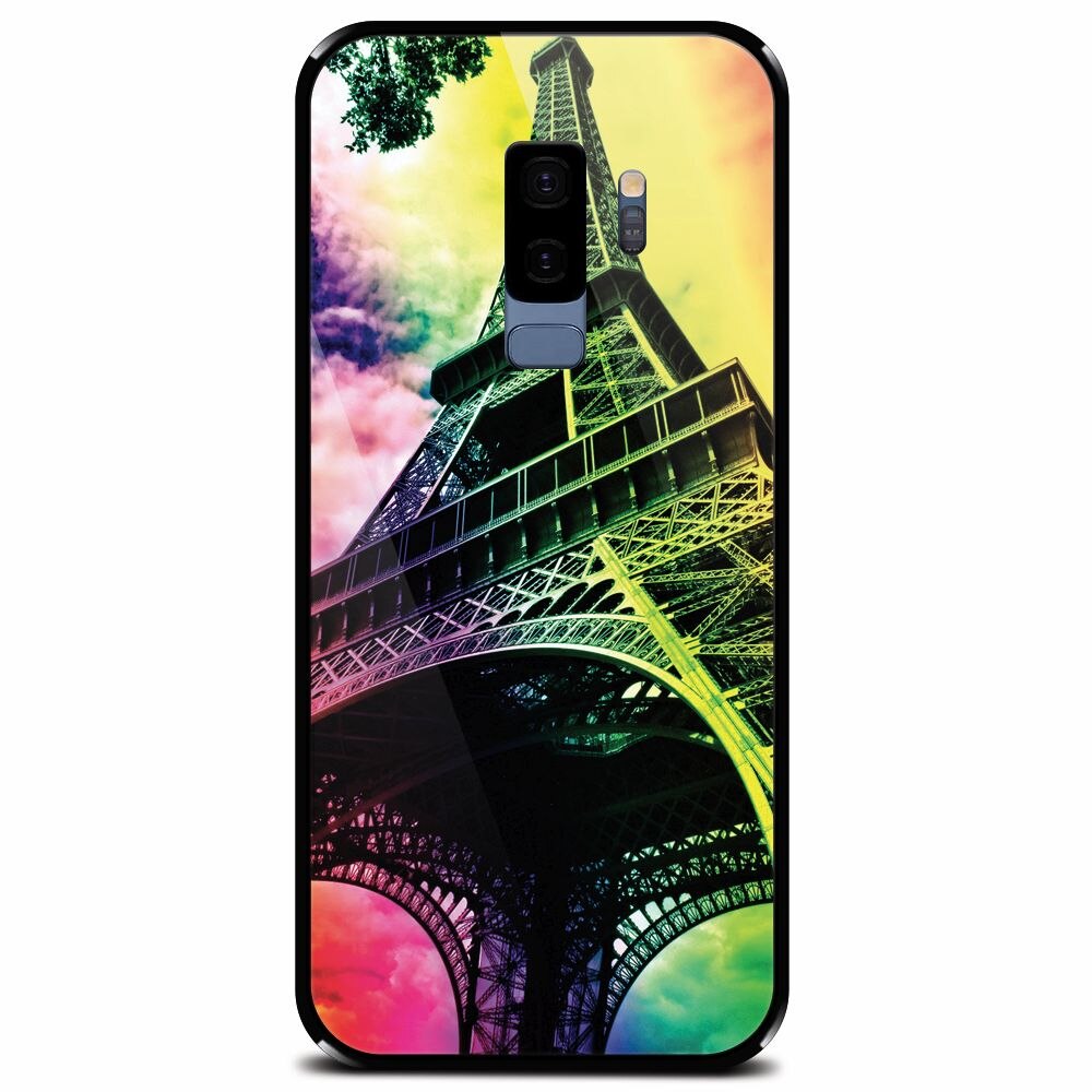 Husa din sticla securizata pentru Samsung Galaxy S9 Plus, Eiffel Tower 002