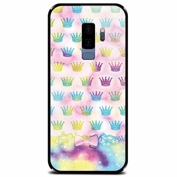 Husa din sticla securizata pentru Samsung Galaxy S9 Plus, Girly Plus Husa din sticla securizata pentru Samsung Galaxy S9 Plus, Girly Plus