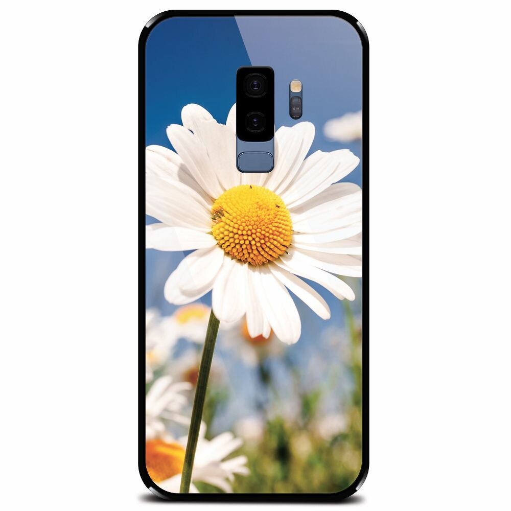 Husa din sticla securizata pentru Samsung Galaxy S9 Plus, Daisies Field Flowers
