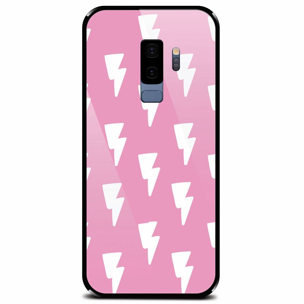 Husa din sticla securizata pentru Samsung Galaxy S9 Plus, Electric Pink