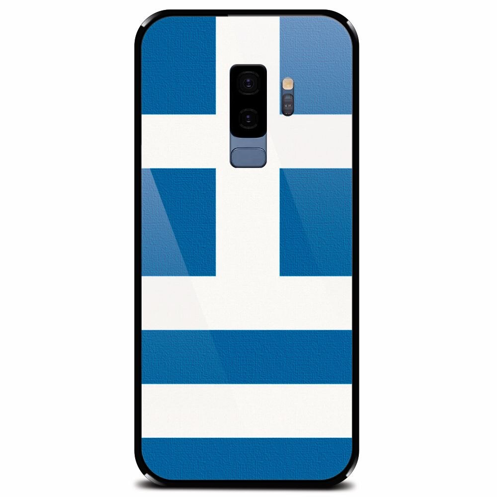 Husa din sticla securizata pentru Samsung Galaxy S9 Plus, Greece Flag