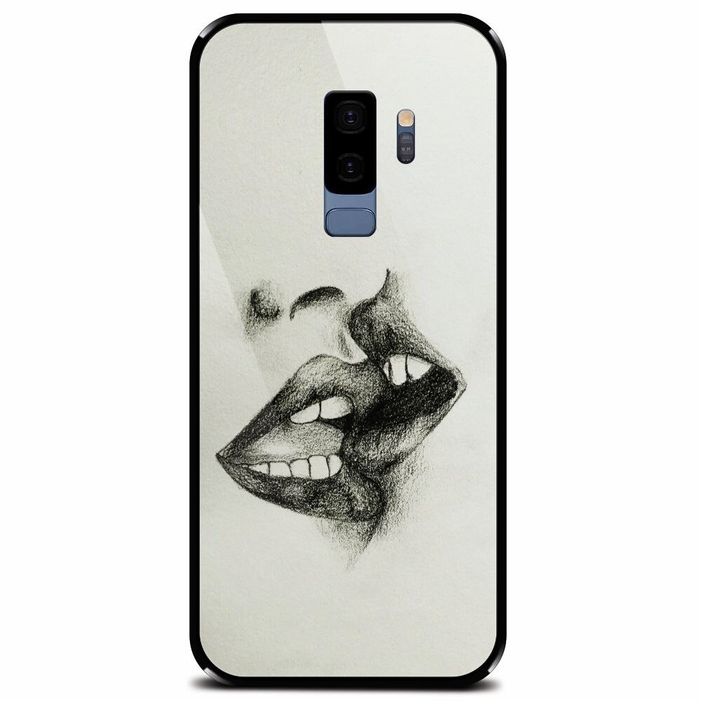 Husa din sticla securizata pentru Samsung Galaxy S9 Plus, Kiss