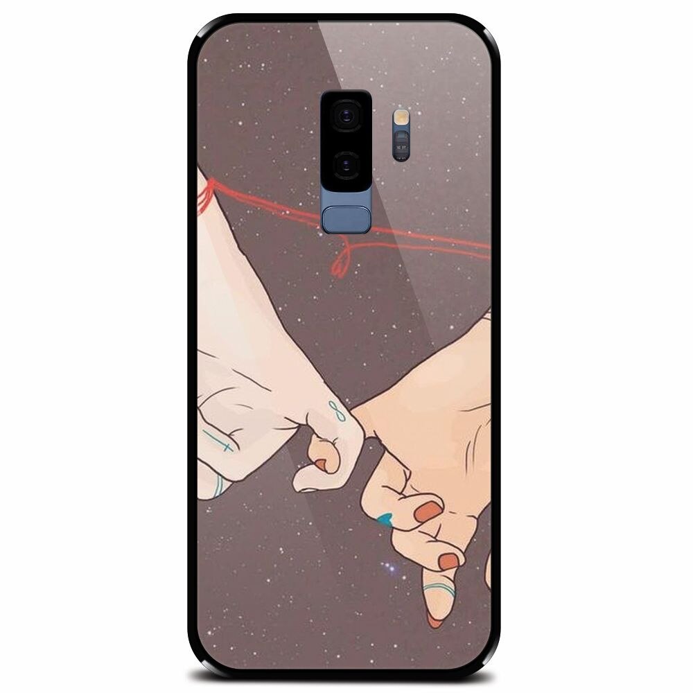 Husa din sticla securizata pentru Samsung Galaxy S9 Plus, Infinit Love