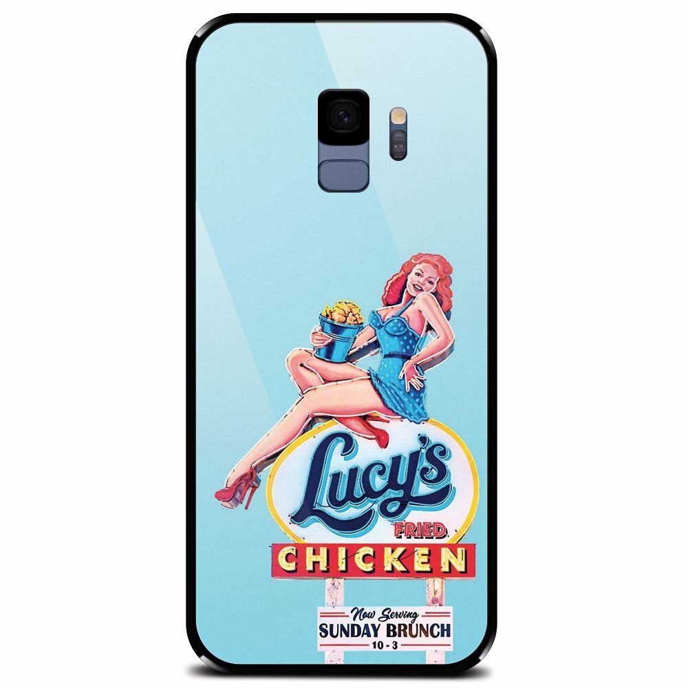 Husa din sticla securizata pentru Samsung Galaxy S9, American Vintage Restaurant Sign