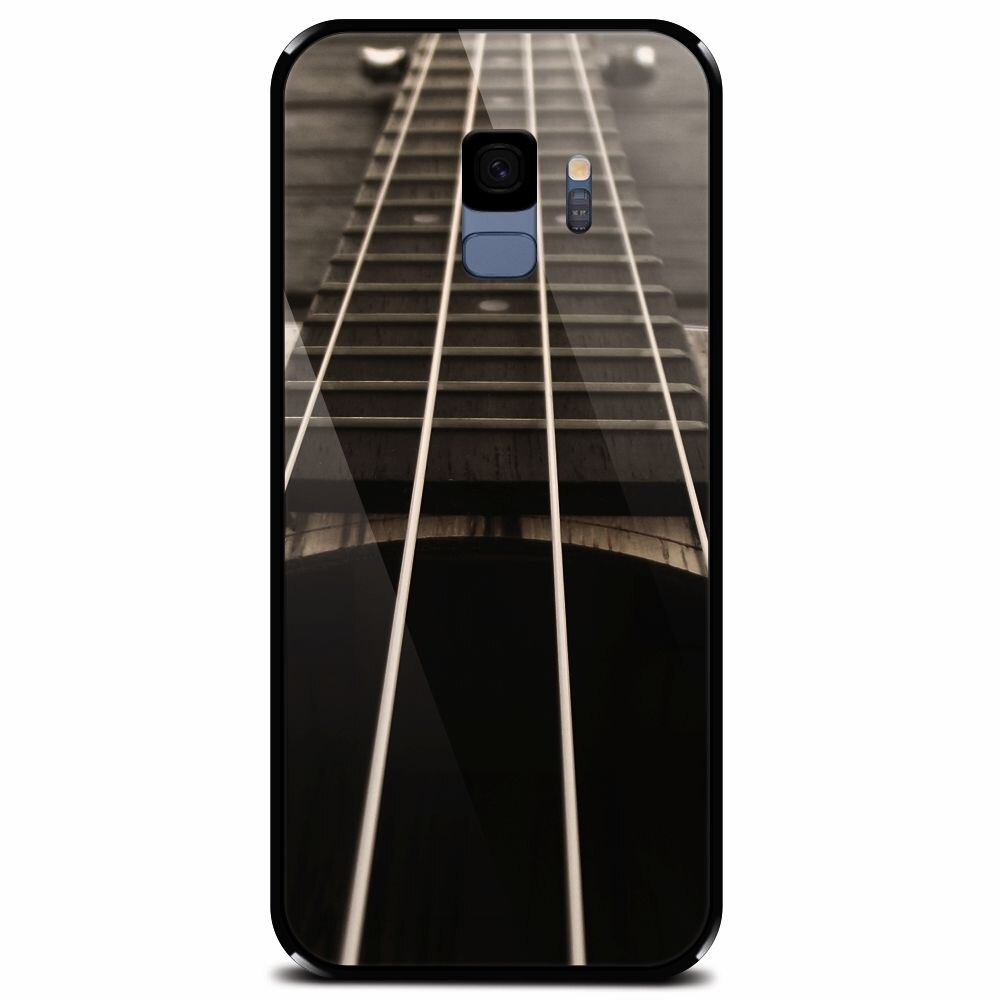 Husa din sticla securizata pentru Samsung Galaxy S9, Bass Guitar