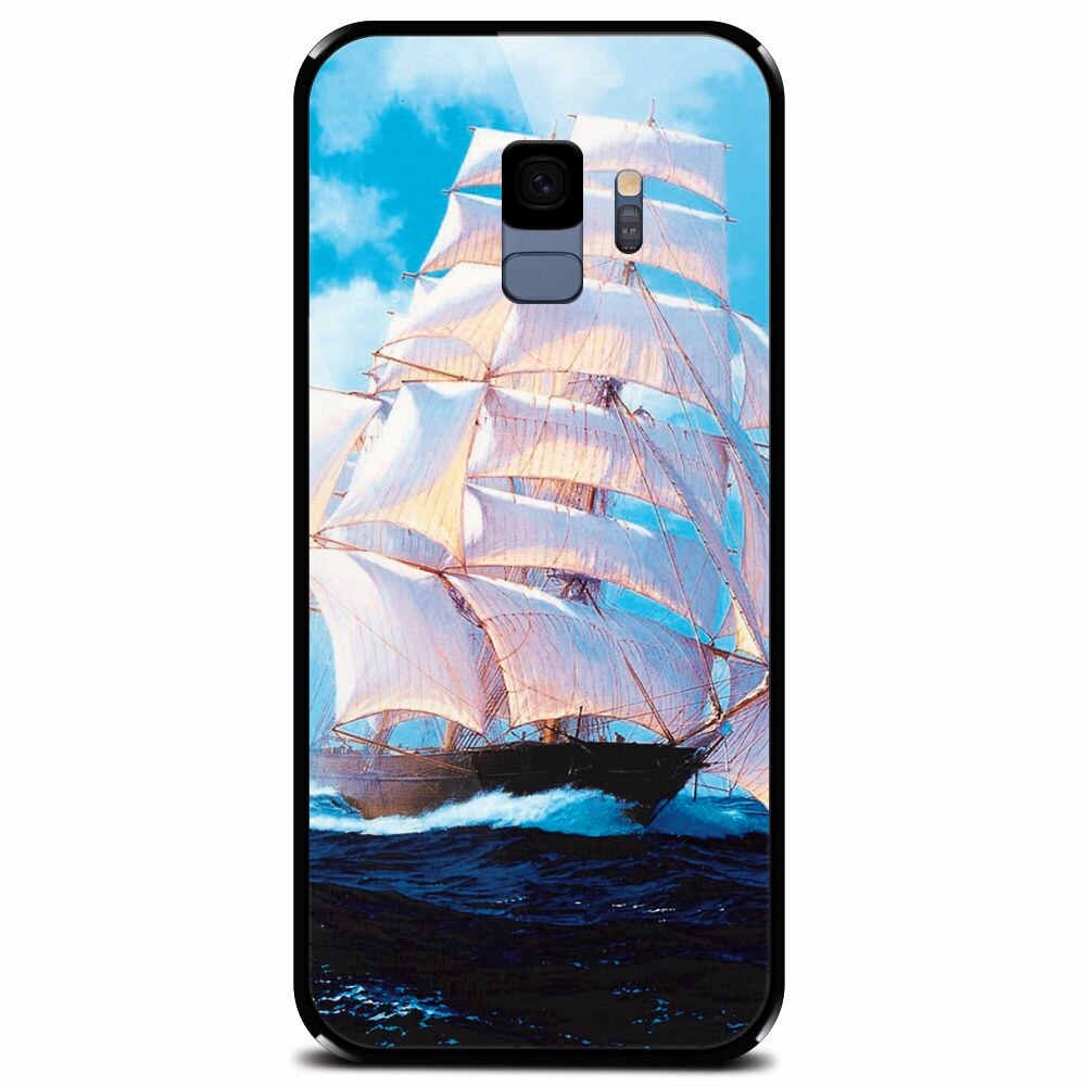 Husa din sticla securizata pentru Samsung Galaxy S9, Attractive Art Of Ships