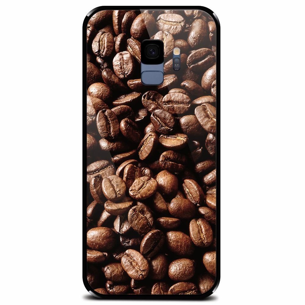 Husa din sticla securizata pentru Samsung Galaxy S9, Coffee Beans