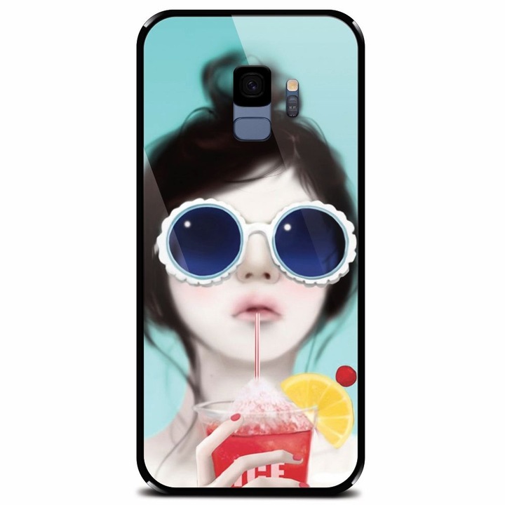 Edzett üvegtok Samsung Galaxy S9, Cute Girly 001 telefonhoz