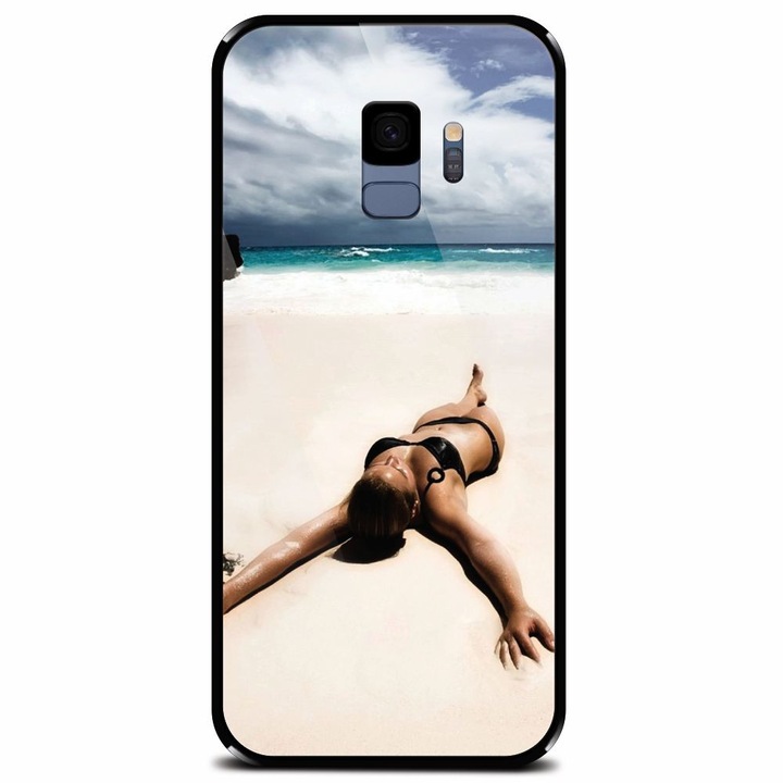 Edzett üvegtok Samsung Galaxy S9, Beach Lounging telefonhoz